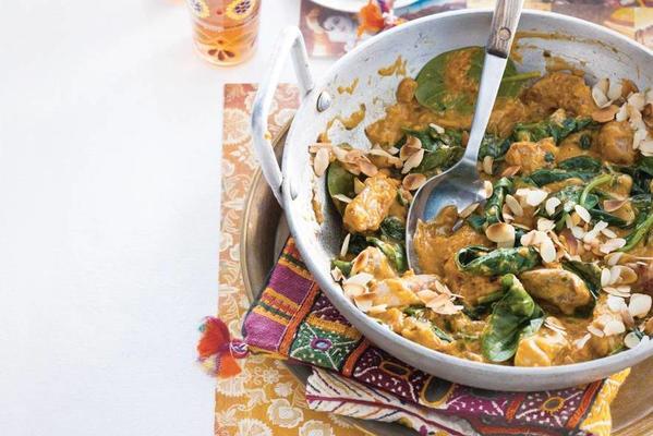 chicken korma with spinach