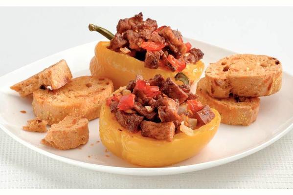 stuffed peppers with tomato bread