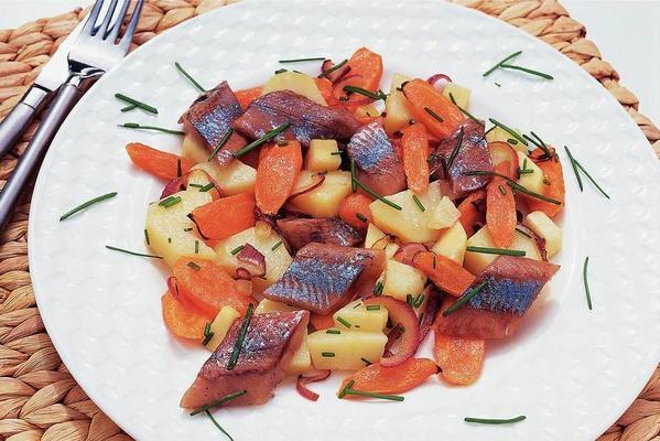 herring salad with roasted vegetables