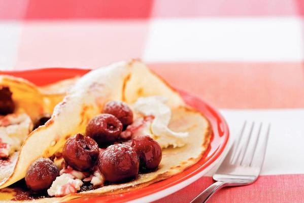 pancakes with cherries