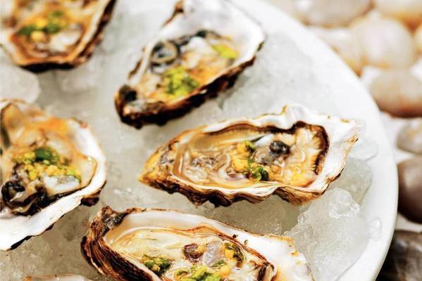 oysters with ginger vinaigrette