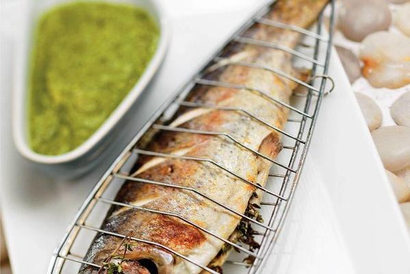 roasted trout with salsa verde