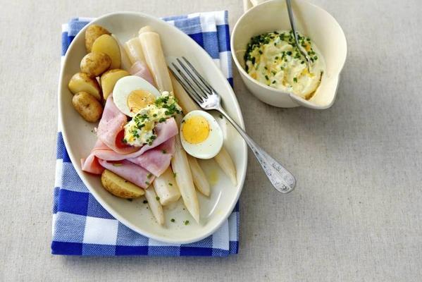 salsify with ham and egg