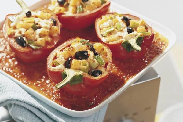 stuffed bell pepper with goat's cheese