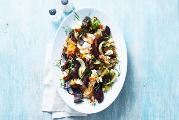 beets with ricotta and mint