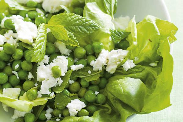 garden pea salad with mint