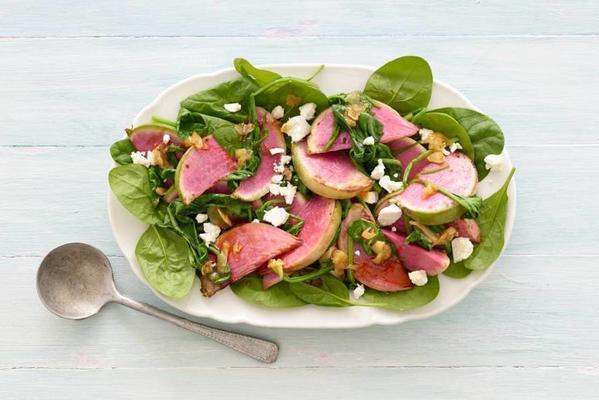 stir-fried watermelon radish with ginger and honey