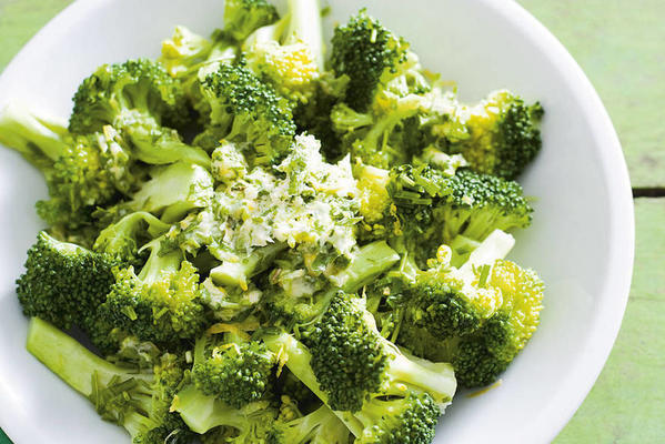 broccoli with herb butter