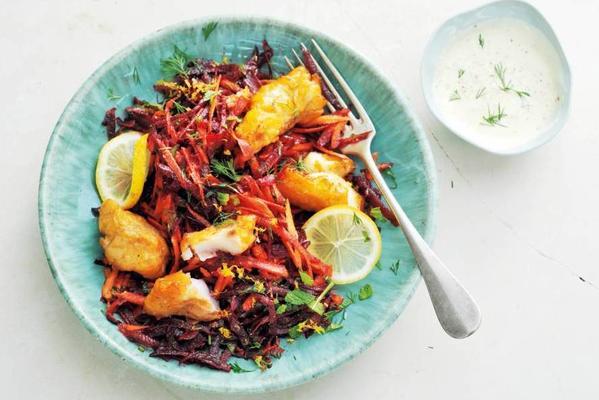 carrot salad with beet and quibbling