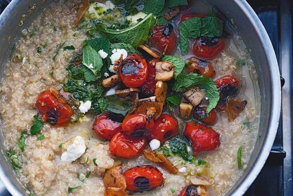 yotam ottolenghi's quinoa with grilled tomatoes and garlic
