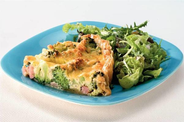 savory pie with broccoli and seasons pepper