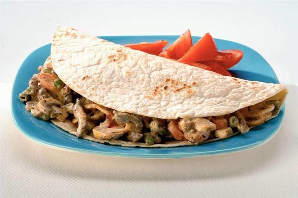 mushroom wraps with beef strips