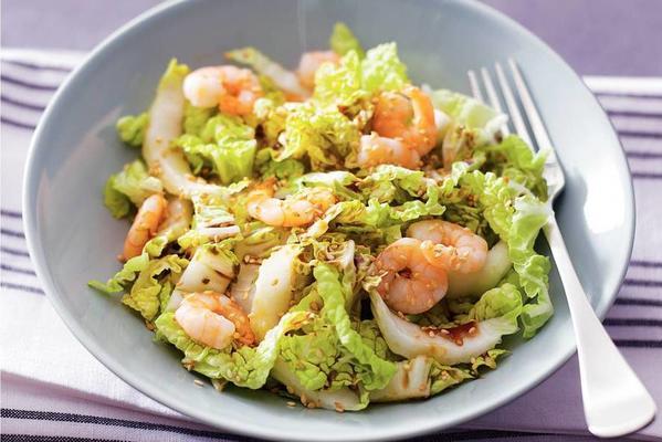 Chinese coleslaw with prawns