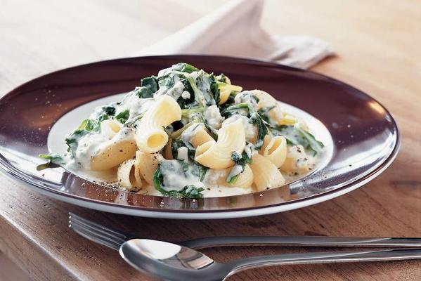 pasta with spinach and magor