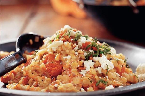 risotto with pumpkin and goat cheese