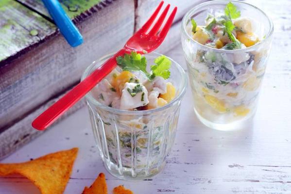 coconut-ceviche of whitefish