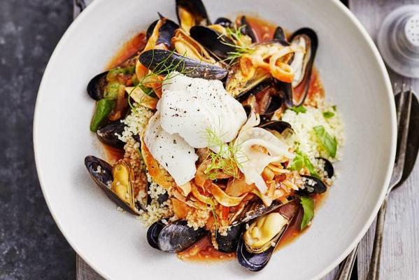 couscous with mussels and cod