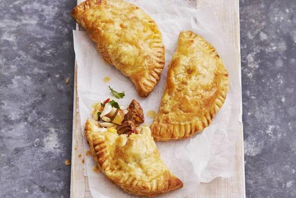 empanadas with beef stew and egg