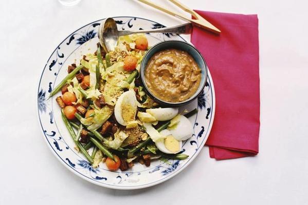 gadogado with fried tofu