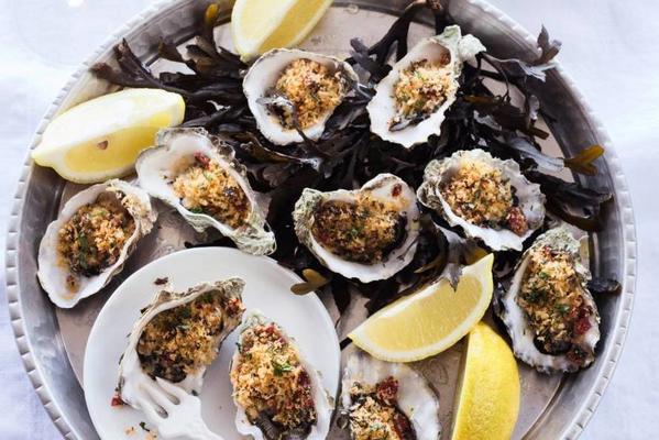 gratinated oysters