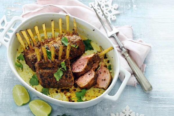slow-cooked rack of lamb with spices