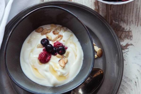 creamy yogurt with forest fruits