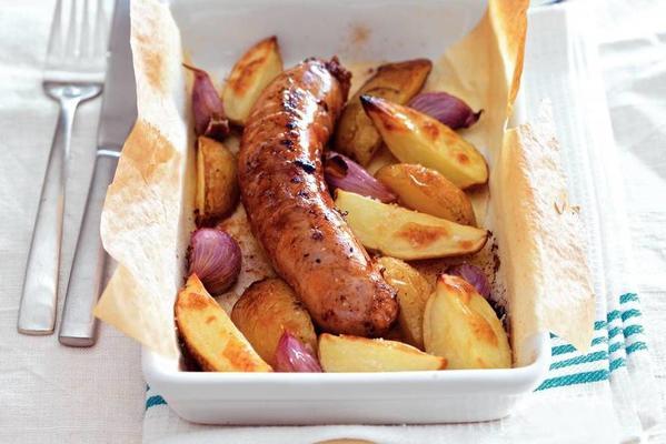 oven potatoes with roasted sausage