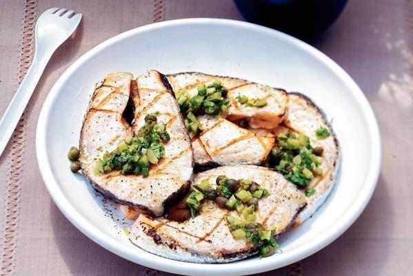 salmon fillet with caper sauce