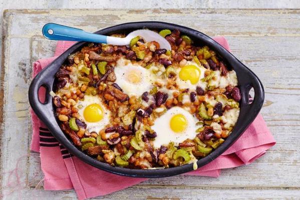 casserole with shawarma and egg