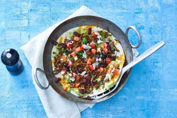 pan pizzas with kidney beans