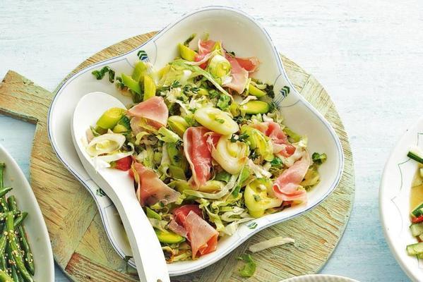 endive with raw ham and leek