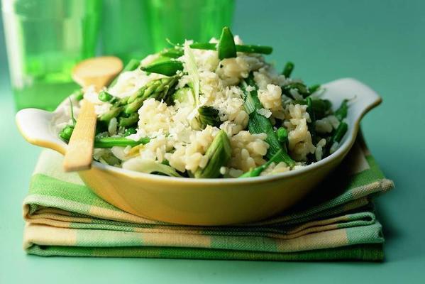 risotto with green vegetables