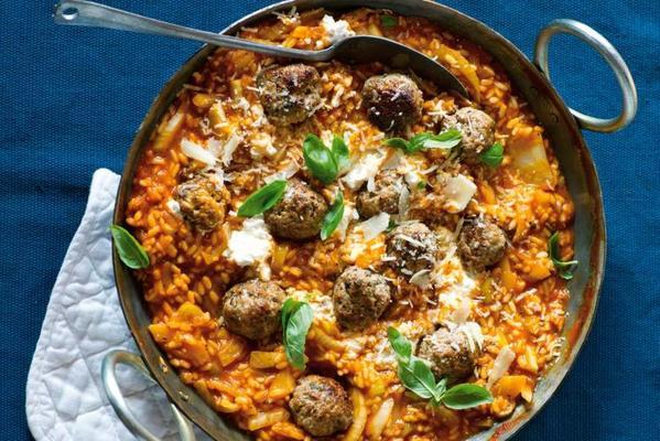 hearty risotto with sausage and Italian herbs