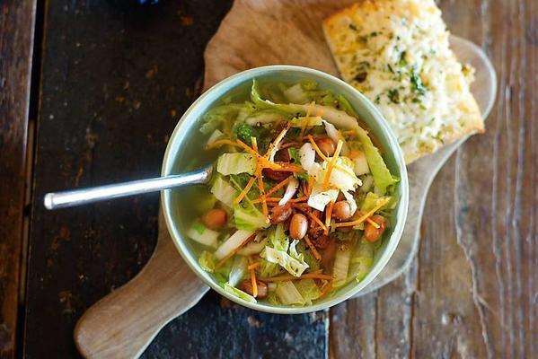 well-stuffed cabbage soup with pecorino bread