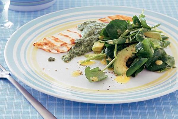 chicken with creamy watercress sauce