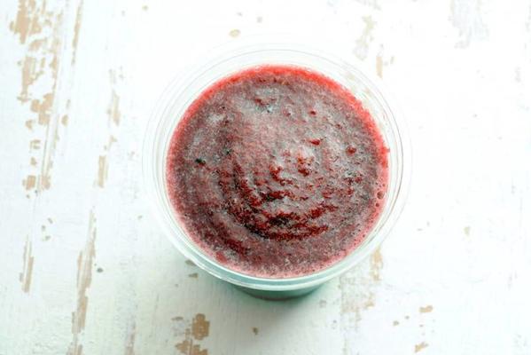 smoothie with raspberry, cranberry, plums and beetroot
