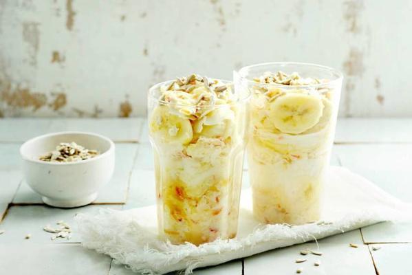 soy natural with fresh fruit and coconut