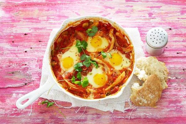 mara grimm shakshuka (tomato stew with egg and fennel)