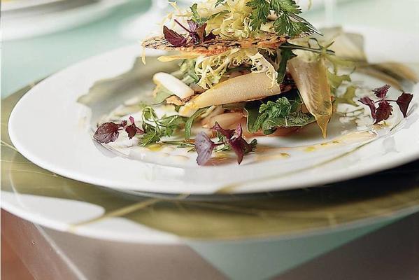salad of chicory with thyme sprouts