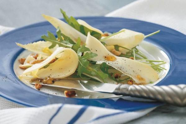 cheese racket with lukewarm potato salad