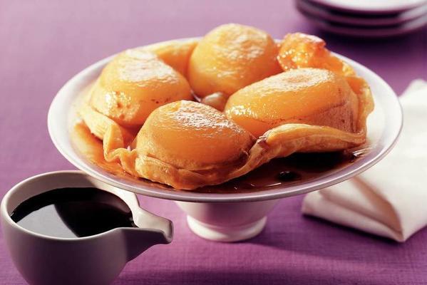 tarte tatin with pear and almond paste