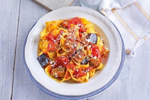 gino d'acampos pasta with eggplant and tomato garlic sauce