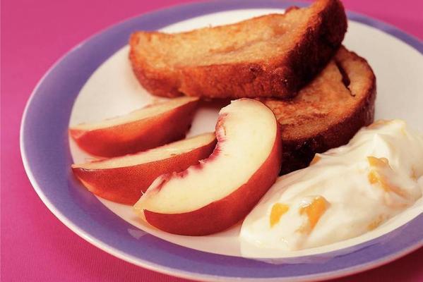 French toast with nectarine