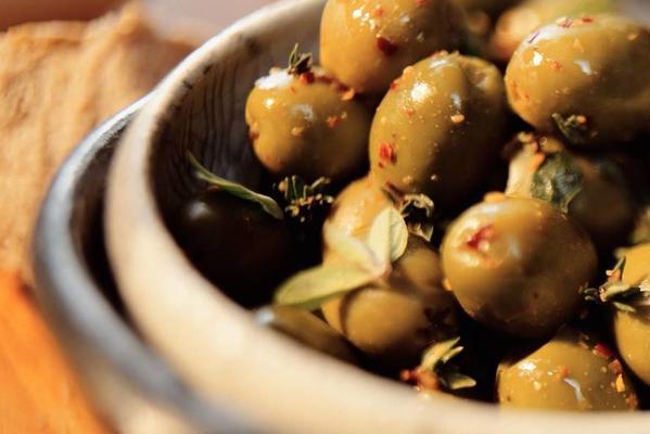 spicy green olives in andalusian way