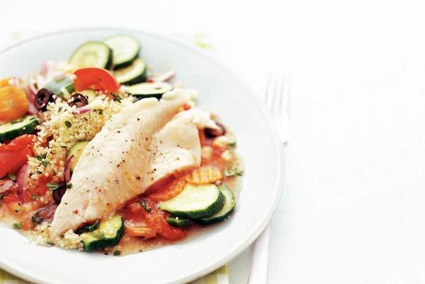provençal fish dish with thyme couscous