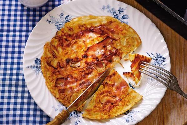 exciting bacon pancakes with onion