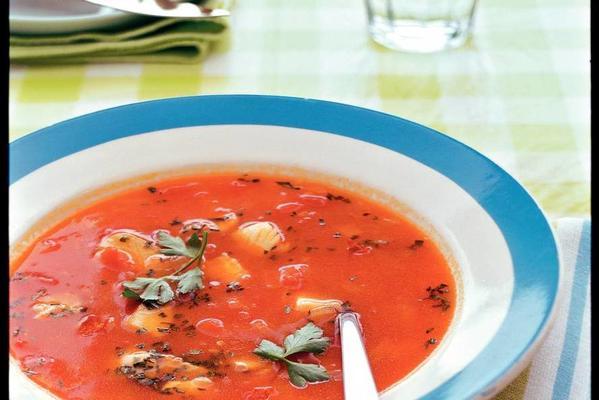 tomato soup with coalfish