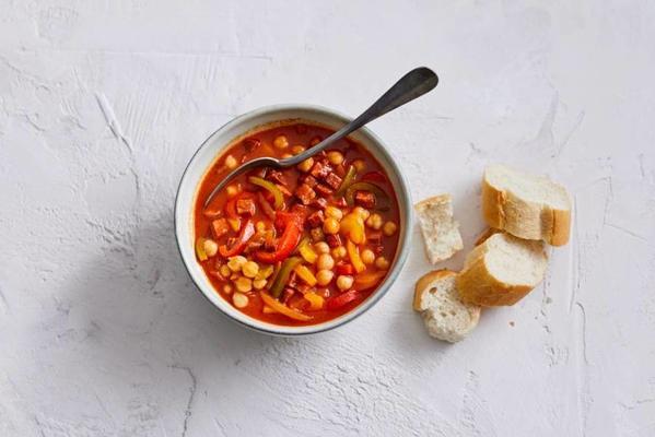Spanish mealsoup with chorizo