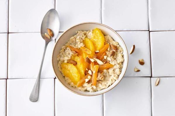 porridge with dried apricots and orange