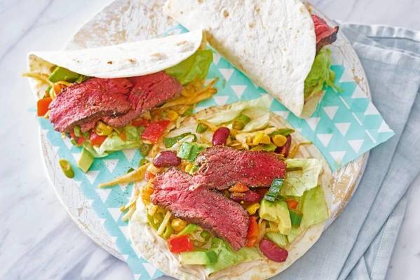 wraps with grilled steak